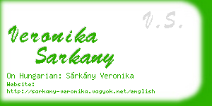 veronika sarkany business card